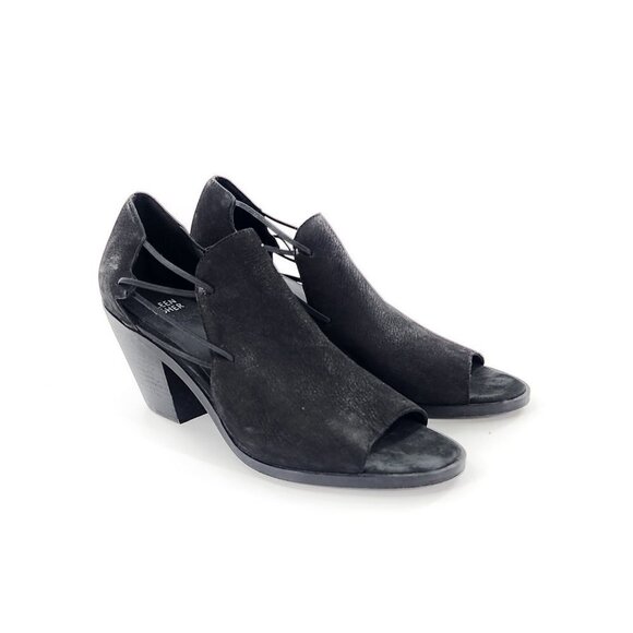 EILEEN FISHER Nikki Peep Toe Sandal Black - Picture 7 of 15